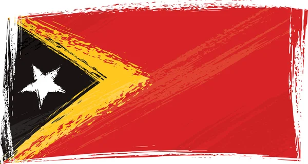 Grunge Timor Oriental Bandera — Vector de stock