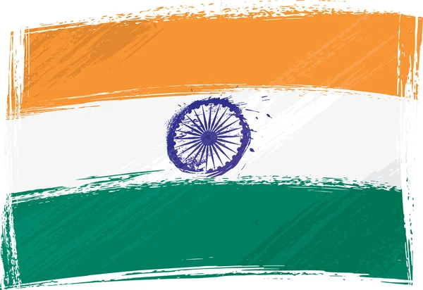 Grunge India Bandiera — Vettoriale Stock