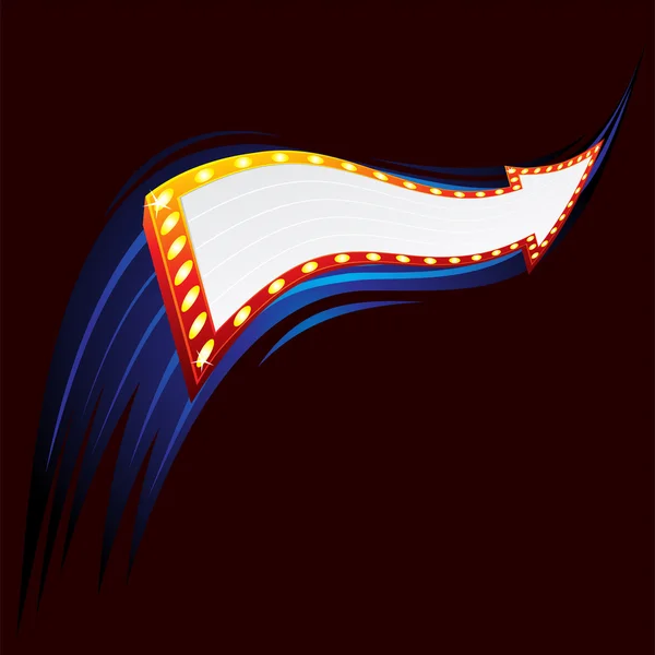 Flèche au néon — Image vectorielle
