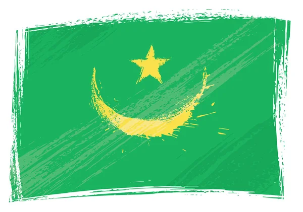 グランジ モーリタニアの旗 — ストックベクタ