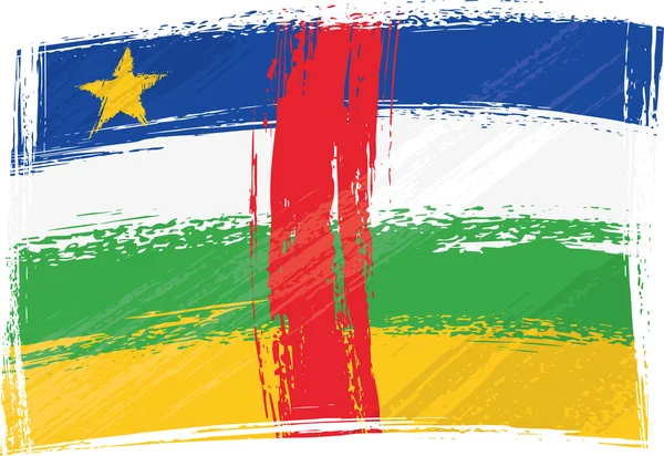 グランジ中央アフリカ共和国の旗 — ストックベクタ
