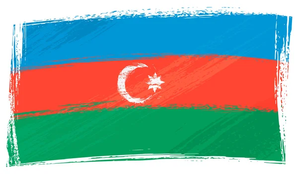 Grunge Bandeira do Azerbaijão — Vetor de Stock