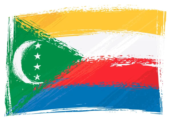 stock vector Grunge Comoros flag