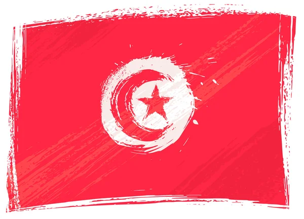 Grunge Bandera de Túnez — Archivo Imágenes Vectoriales