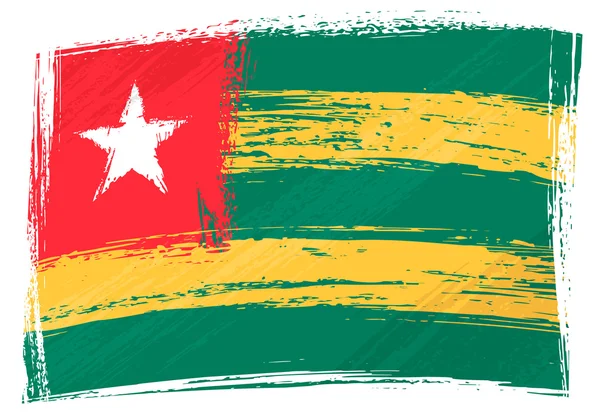 Bandeira Grunge Togo — Vetor de Stock