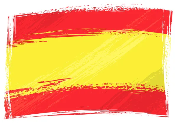 Grunge Bandera de España — Vector de stock