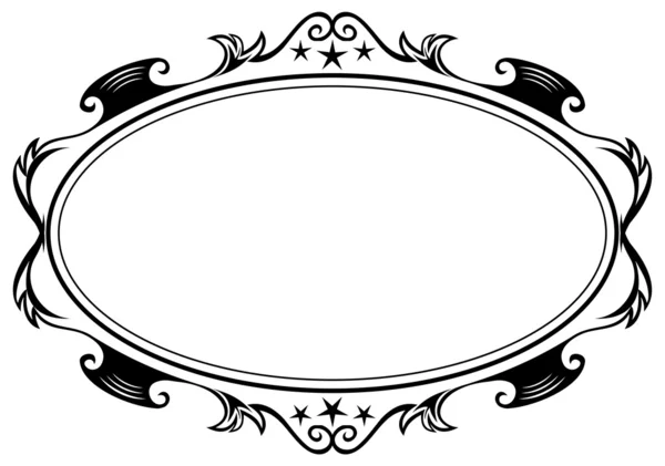 Antique oval frame — Stock Vector