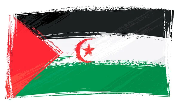 Grunge westelijke sahara vlag — Stockvector