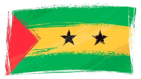Grunge Sao Tomé és Príncipe zászló — Stock Vector