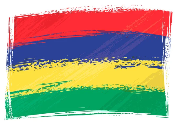Grunge Mauritius flag — Stock Vector