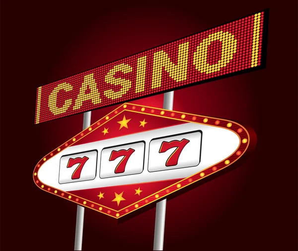 Casino van neon — Stockvector