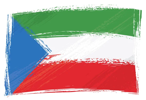 Bandeira da Guiné Equatorial Grunge —  Vetores de Stock