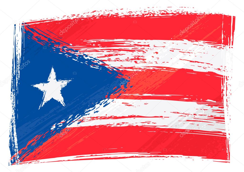 Grunge Puerto Rico flag