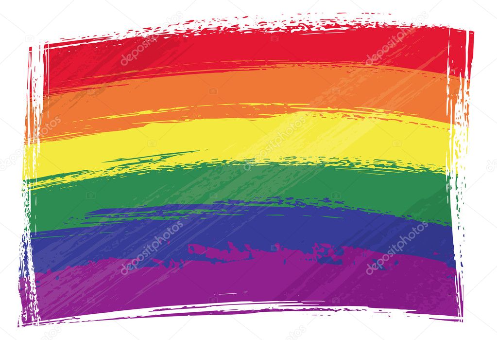 Grunge LGBT Rainbow flag