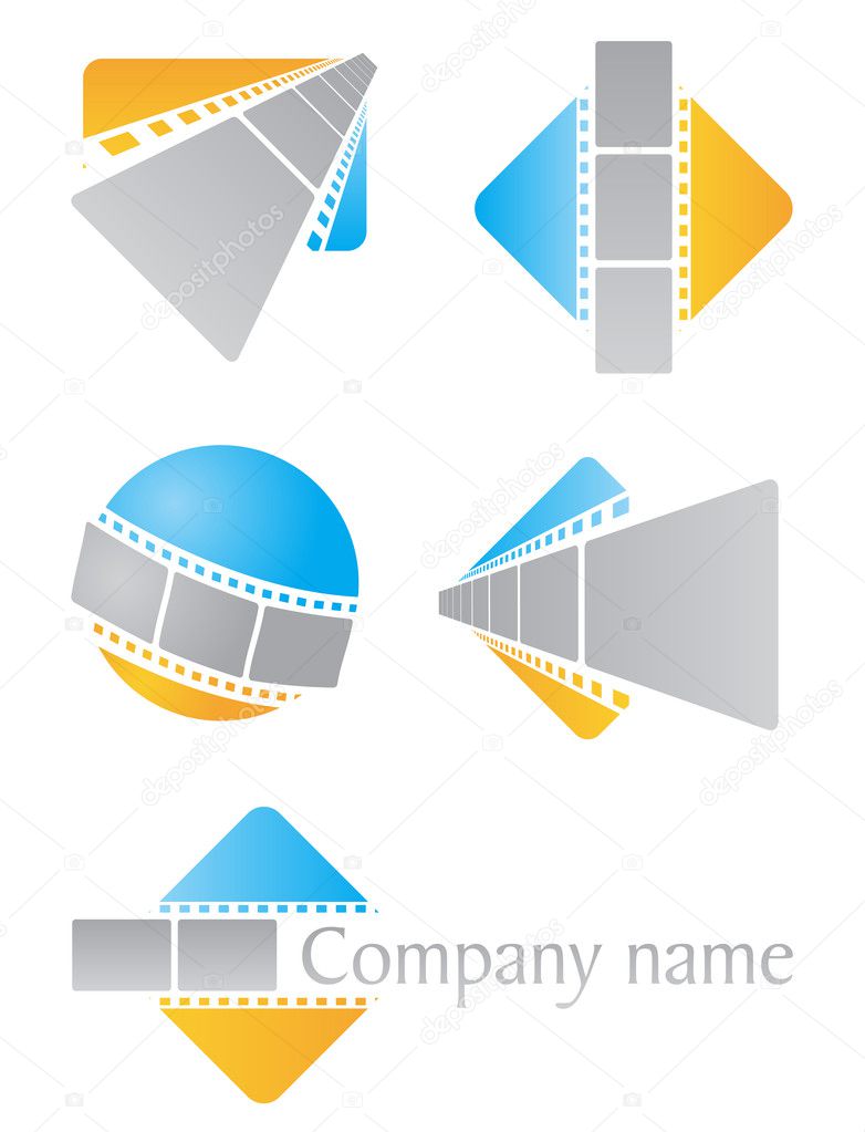 Set of icons for cinema or photo studio