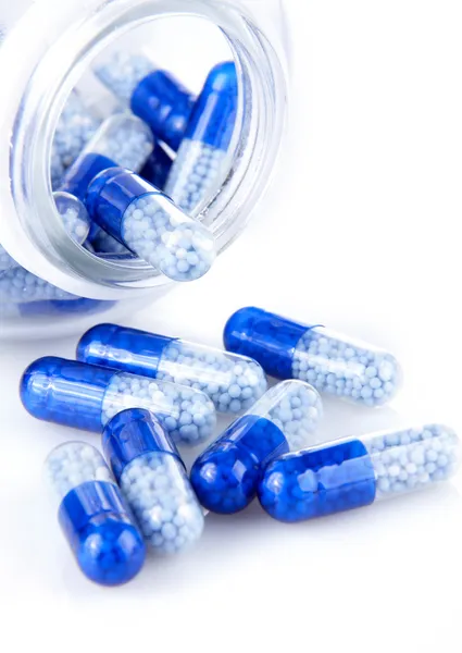Medische pillen en tabletten achtergrond Stockfoto