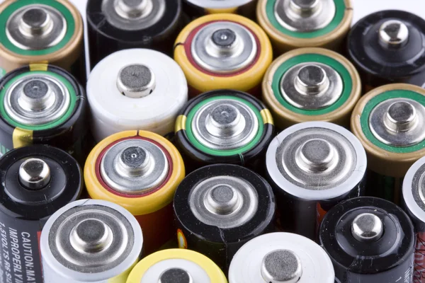 stock image Several AA batteries