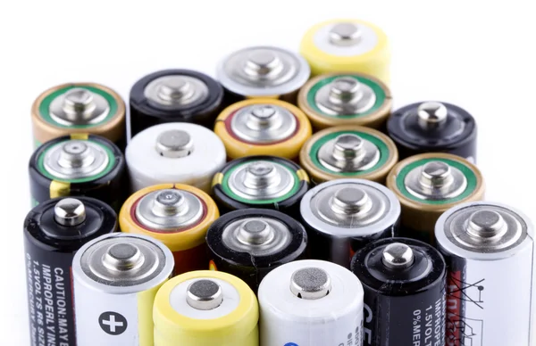 stock image Several AA batteries