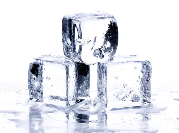 Smeltende ijsblokjes Stockfoto