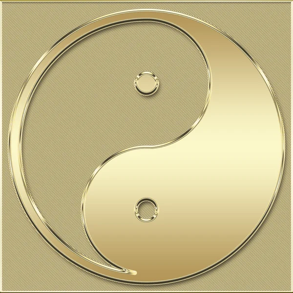 Yin yang guld — Stockfoto