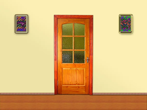 Дверь в комнату — стоковое фото