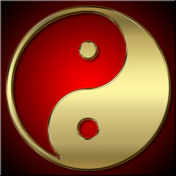 Icône yin yang — Photo