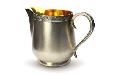 Antique silver cream jug clipart