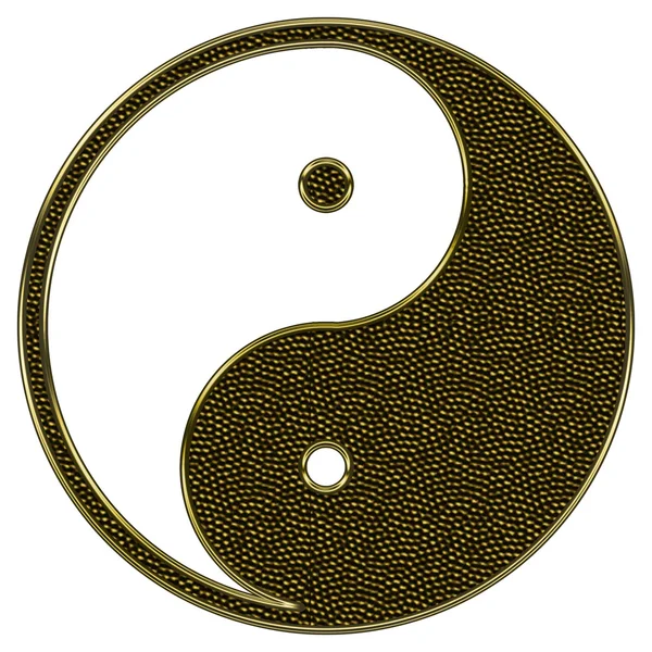 Yin Yang estilo dourado — Fotografia de Stock