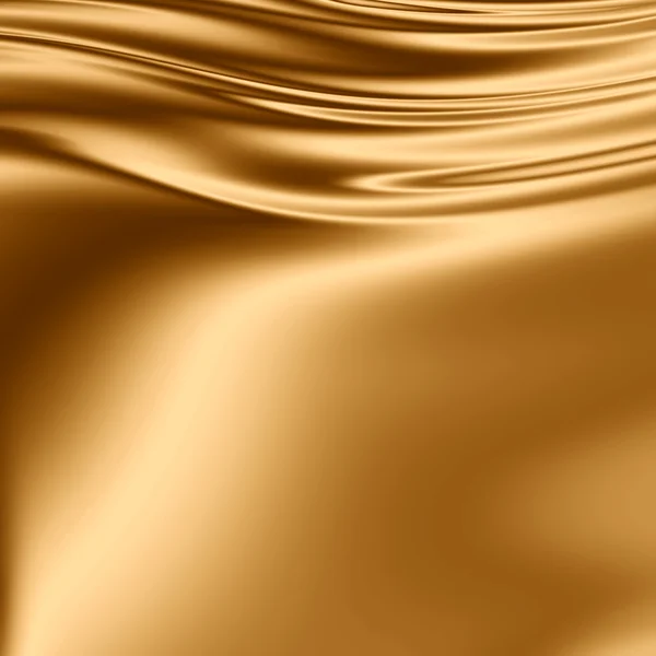 Золотая атласная ткань — стоковое фото
