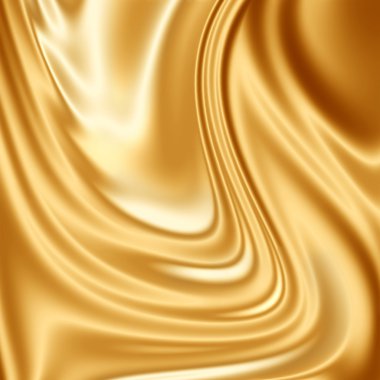 Gold silk fabric clipart