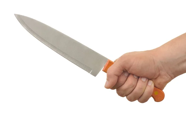 Ruka s nožem — Stock fotografie