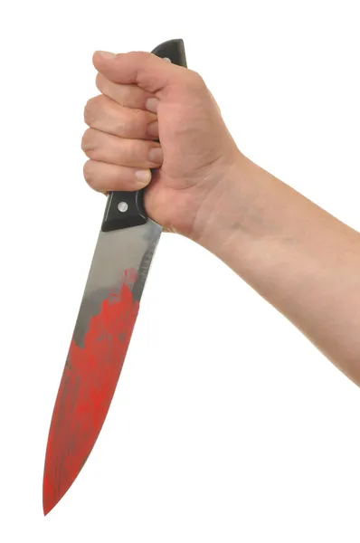 Ножом. — стоковое фото