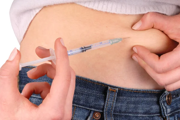 Iniezione di insulina — Foto Stock