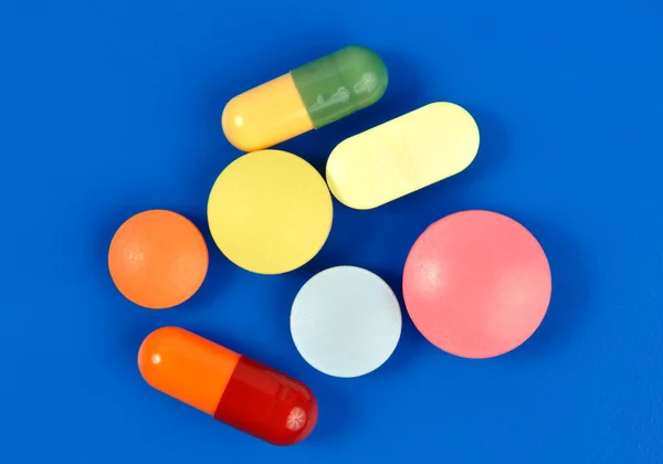 Pills on Blue — Stock Photo, Image