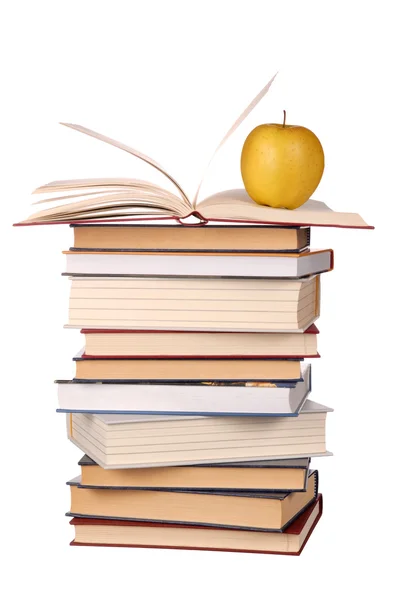 Books and Apple — Stock Photo, Image