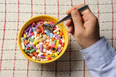 Bowl with Pills clipart