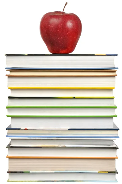 Книги та apple — стокове фото
