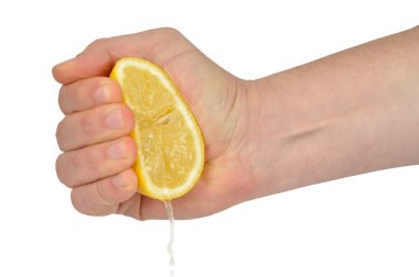 Hand with Lemon clipart