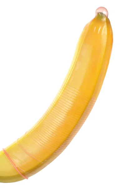 Préservatif sur banane — Photo