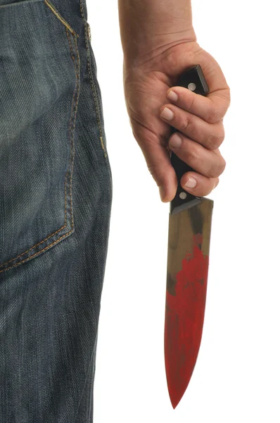 Hand with Knife — Stock Photo, Image