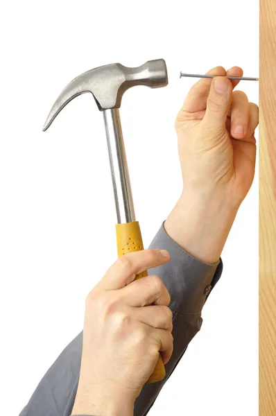 Hammer and Nail — Stock Photo, Image