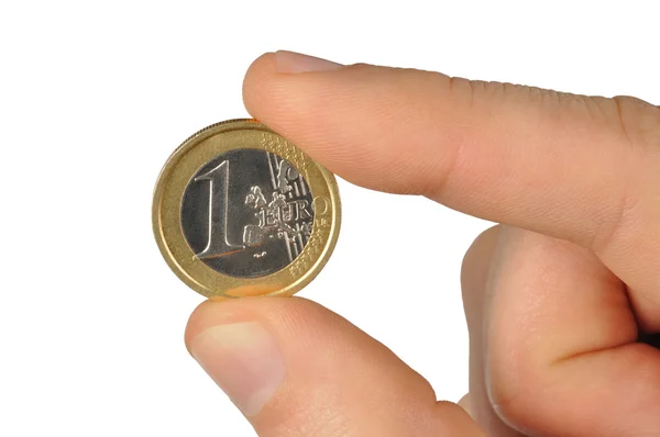 Euro ile el — Stok fotoğraf