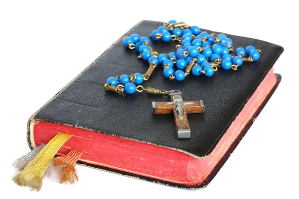 Rosaire et livre de prières — Photo