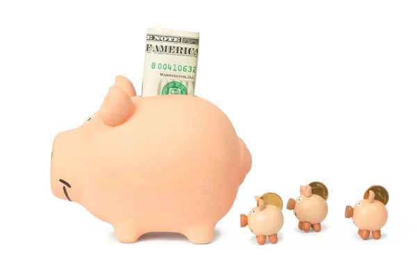 Piggy banks familie — Stockfoto