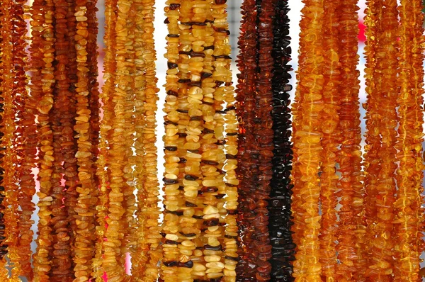Ensemble de colliers ambrés — Photo