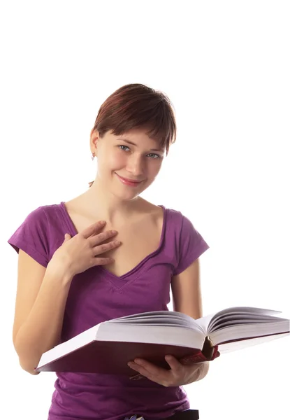 Girl with the book — Stock Photo, Image