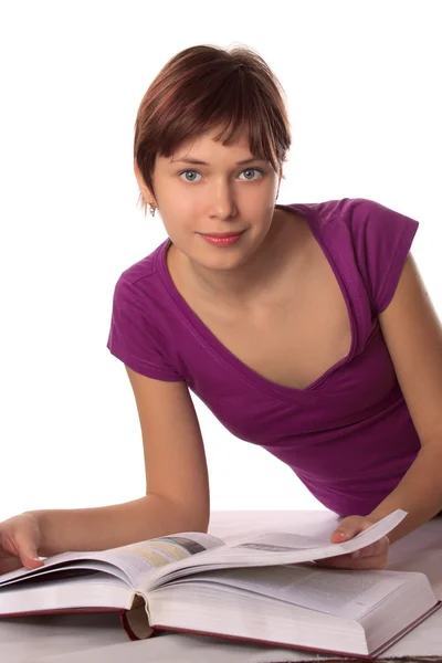 Young student with the book — Stock Photo, Image