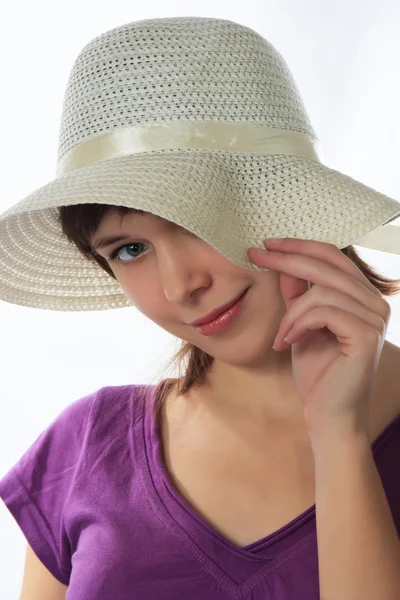 Κορίτσι με καπέλο. — Φωτογραφία Αρχείου