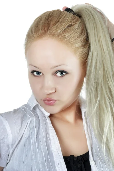 Beautiful woman the blonde — Stock Photo, Image