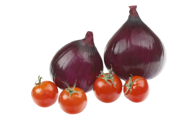 빨간 양파, 토마토. — 스톡 사진